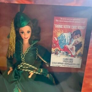 Hollywood Legends Gone With The Wind Scarlett O'Hara Barbie Doll  Green Dress